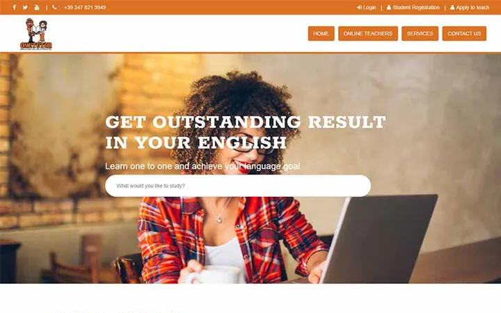 One Tutor website, built by Xpert Solutions