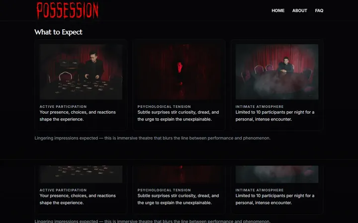 Possession website, built by Xpert Solutions